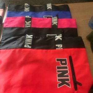 Pink bags different colors